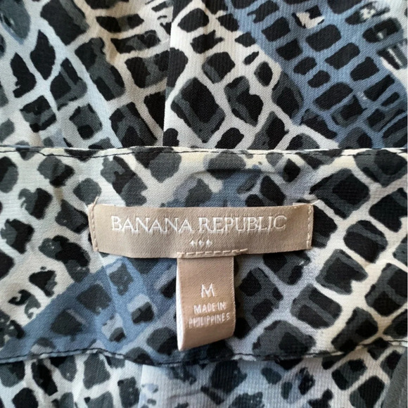 BANANA REPUBLIC NWOT LAYERED OPEN BACK TANK TOP BLOUSE GRAY BLACK | MEDIUM - Picture 8 of 8